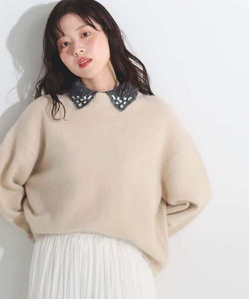 le.coeur blanc（ルクールブラン） ニット セーター 2wayスパンコール