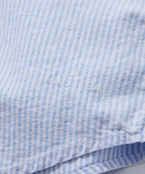 「NAUTICA」 長袖シャツ X-LARGE サックスブルー メンズ_画像4