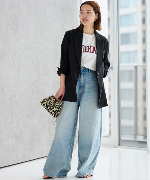 「JOURNAL STANDARD relume」 テーラードジャケット 38 ベージュ レディースの画像