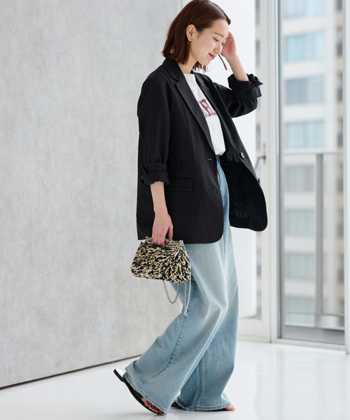 「JOURNAL STANDARD relume」 テーラードジャケット 38 ベージュ レディースの画像