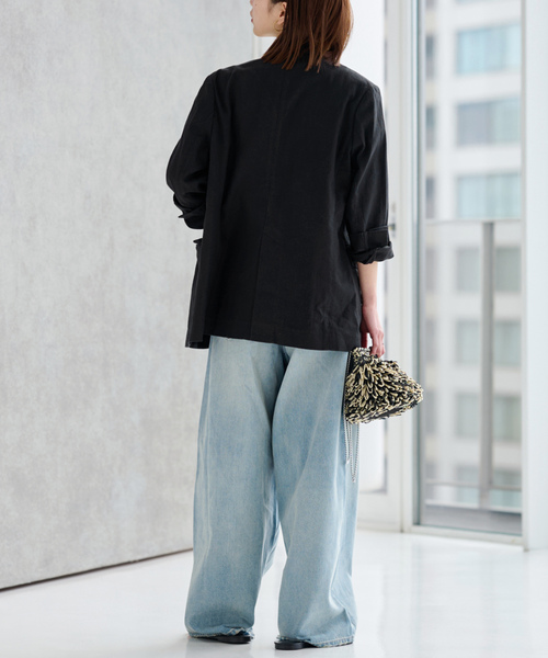 「JOURNAL STANDARD relume」 テーラードジャケット 38 ベージュ レディースの画像