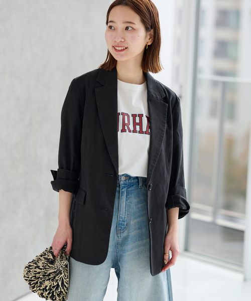 「JOURNAL STANDARD relume」 テーラードジャケット 38 ベージュ レディースの画像
