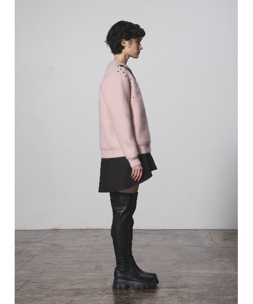 COEL（コエル） ニット セーター フォックス混ビジュー刺繍ニット