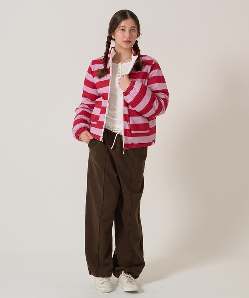 TINA：JOJUN（ティーナジョジュン） パンツ 柄パイピング 裏起毛パンツ