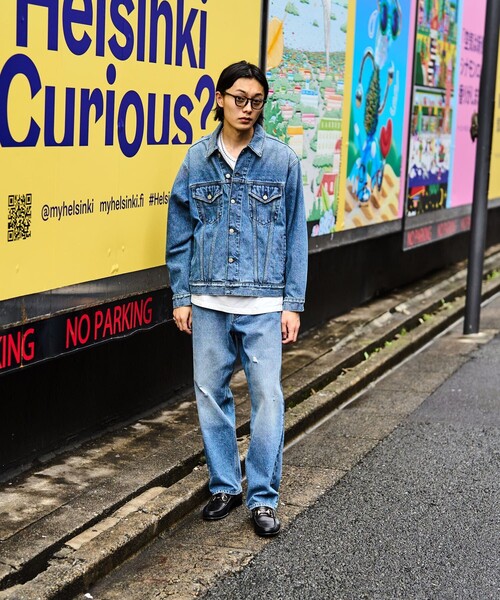 「FREAK'S STORE」 デニムパンツ MEDIUM ネイビー メンズ_画像3