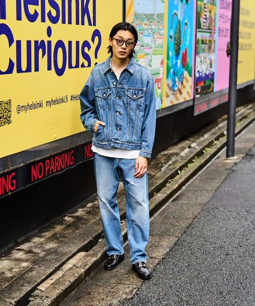 「FREAK'S STORE」 デニムパンツ MEDIUM ネイビー メンズ_画像6