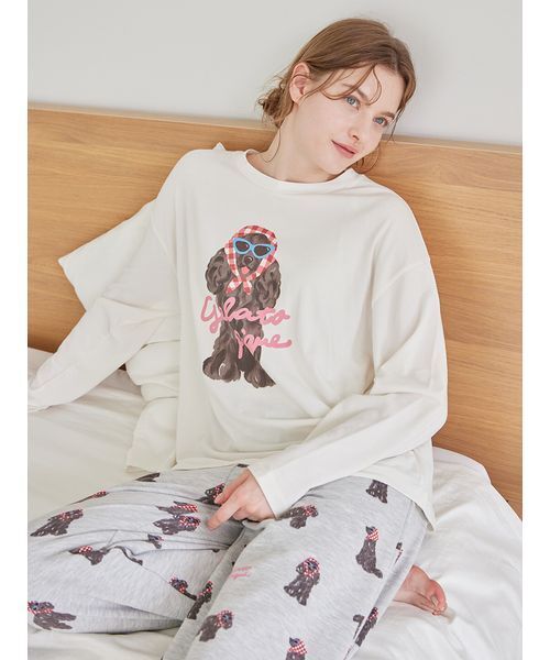 gelato pique（ジェラートピケ） パジャマ ルームウェア スカーフDOG