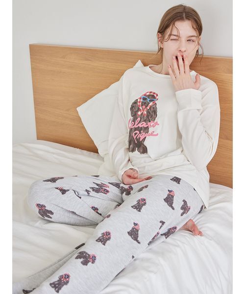 gelato pique（ジェラートピケ） パジャマ ルームウェア スカーフDOG