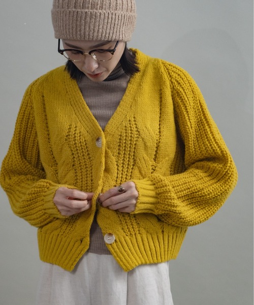 VANケーブルニット・カ-ディガン カーディガン ケーブルニットカーデ レディース : ZOZOTOWN Yahoo!店