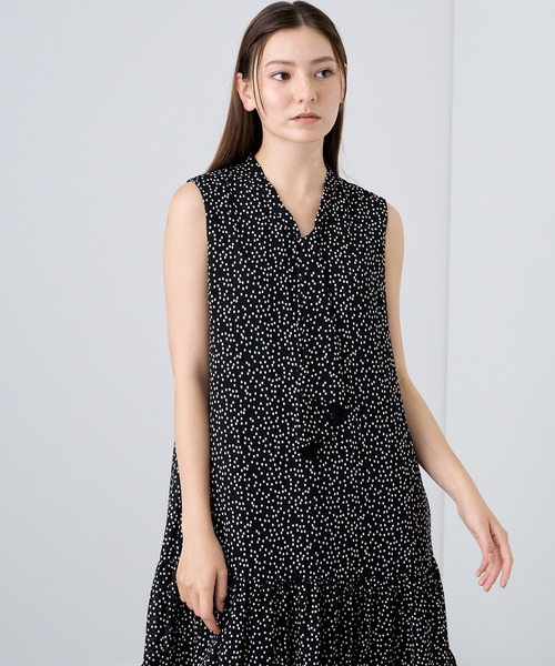 ANAYI（アナイ） ノースリーブワンピース 38 ブラック レディース