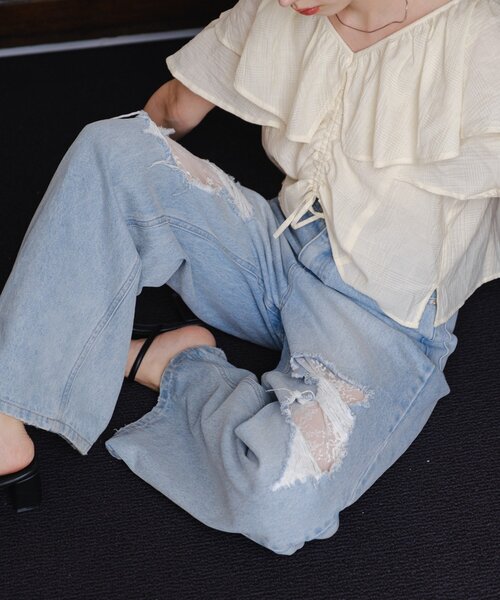 Kastane（カスタネ） デニムパンツ 1 ブルー レディース : ZOZOTOWN