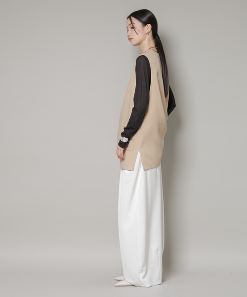 NANO universe（ナノ・ユニバース） ベスト ジレ Vネックベスト×ハーフ