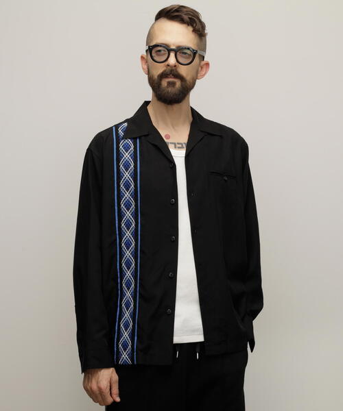 Schott N.Y.C（ショット） 「schott」 長袖シャツ L ブラック メンズ