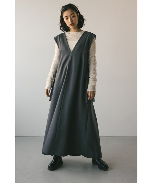 「STYLEMIXER」 ノースリーブワンピース MEDIUM グレー レディース_画像2