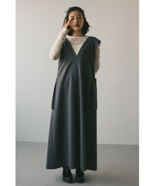 「STYLEMIXER」 ノースリーブワンピース MEDIUM グレー レディース_画像4
