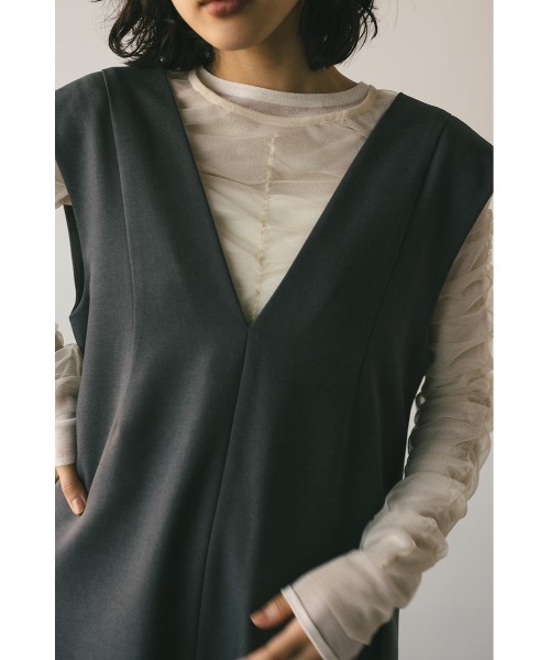 「STYLEMIXER」 ノースリーブワンピース MEDIUM グレー レディース_画像6