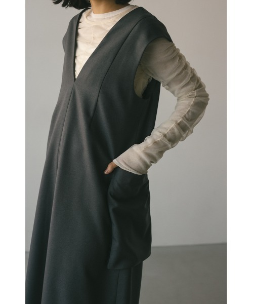 「STYLEMIXER」 ノースリーブワンピース MEDIUM グレー レディース_画像7