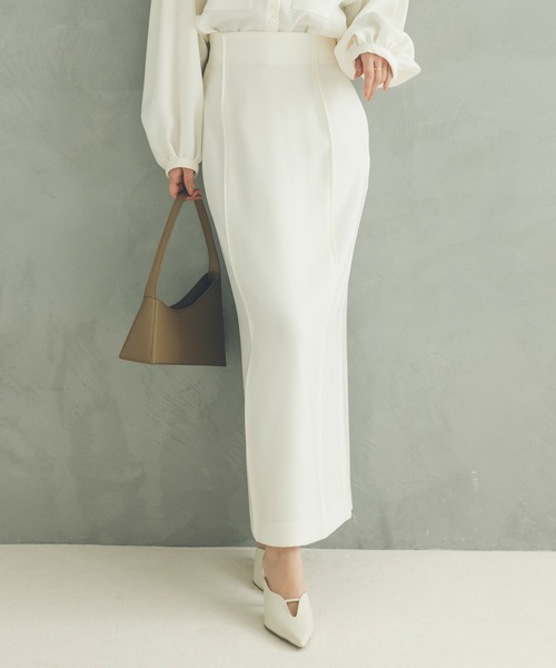 【未使用品】anuans ウエストアレンジタイトスカート　ベージュ アニュアンス anuans ウエストアレンジタイトスカート （BEIGE） -靴