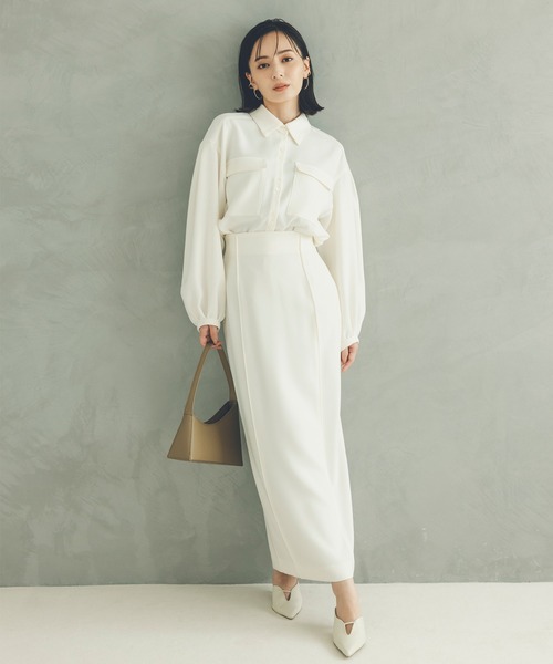 anuans（アニュアンス） タイトスカート X-SMALL ベージュ レディース