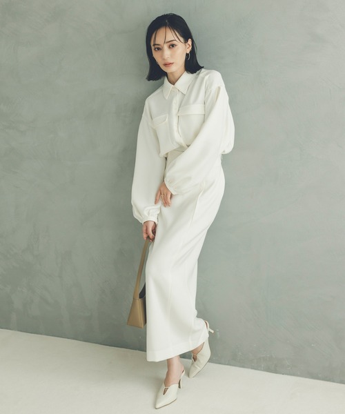 anuansタイトスカート anuans（アニュアンス） スカート シアーレイヤードタイトスカート