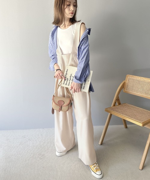 「ms+ ideal」 オーバーオール X-LARGE グレー レディース_画像5