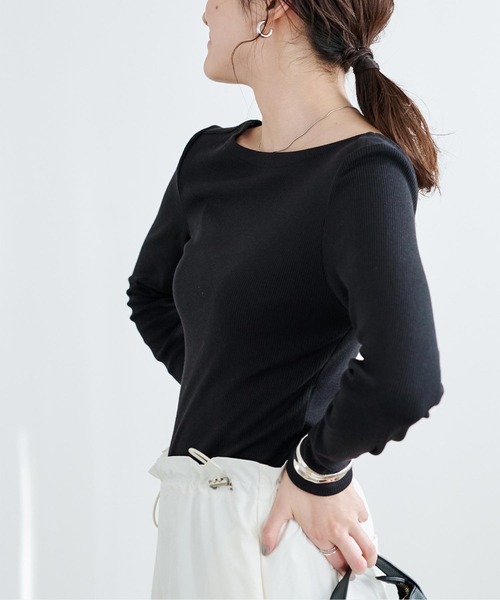 「ur's」 長袖ニット M ネイビー レディース_画像2