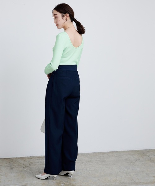 「ur's」 長袖ニット M ネイビー レディース_画像6