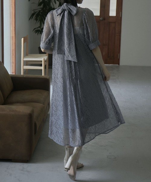 etoll.（エトル） コンビワンピース M グレイッシュベージュ