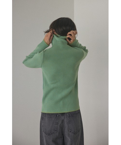 「BLACK BY MOUSSY」 長袖ニット FREE ライトグリーン レディース_画像3