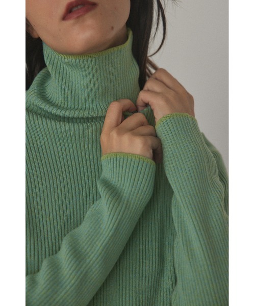 「BLACK BY MOUSSY」 長袖ニット FREE ライトグリーン レディース_画像4