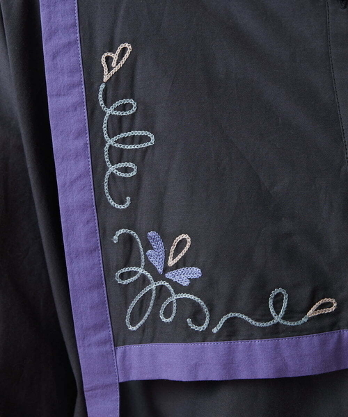 「Jocomomola」 長袖ブラウス 40 ブラック レディース_画像6