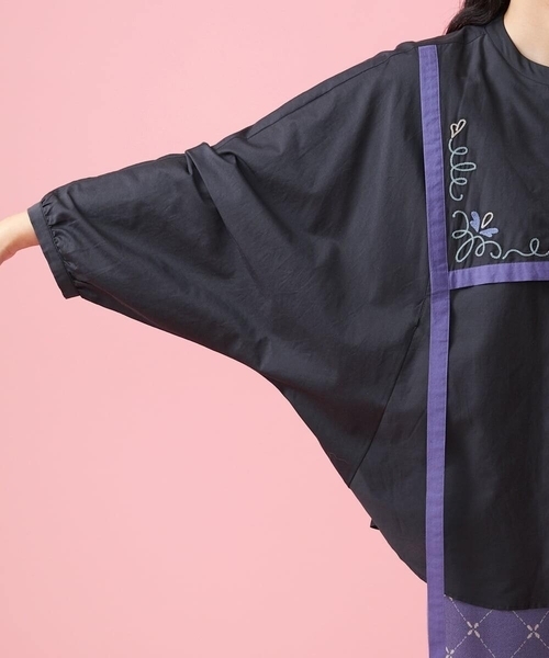 「Jocomomola」 長袖ブラウス 40 ブラック レディース_画像7