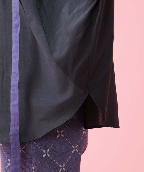 「Jocomomola」 長袖ブラウス 40 ブラック レディース_画像9