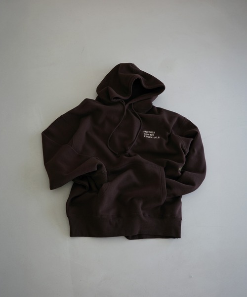 「ANME」 プルオーバーパーカー X-LARGE ブラウン レディース_画像2