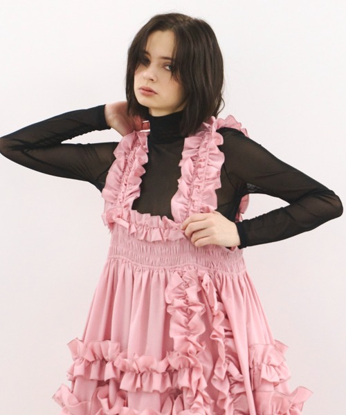 「PERNA」 長袖カットソー FREE ブラック レディース_画像3