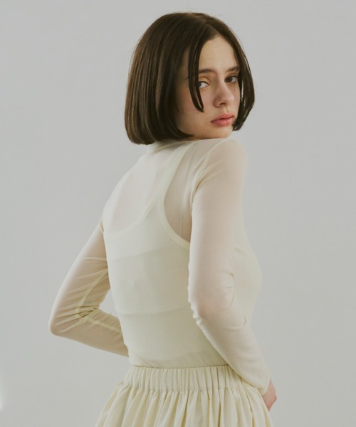 「PERNA」 長袖カットソー FREE ブラック レディース_画像7