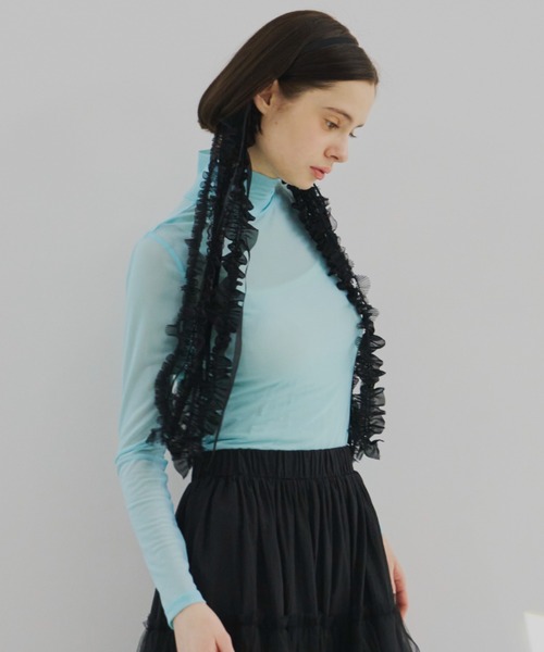 「PERNA」 長袖カットソー FREE ブラック レディース_画像8