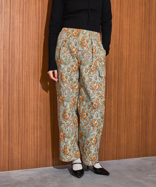 MSGM 花柄パンツ フラワープリントイージーワイドパンツ｜WOMEN｜250ISB31-109C｜AZUL