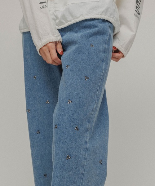 「M TO R」 デニムパンツ 36 スミクロ レディース_画像4