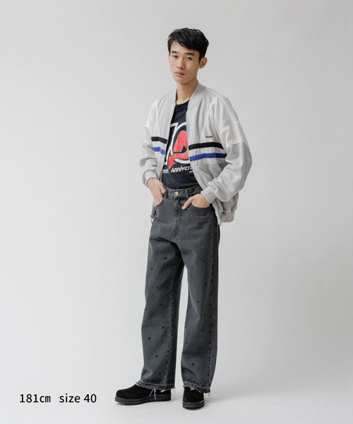 「M TO R」 デニムパンツ 36 スミクロ レディース_画像6