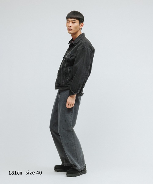 「M TO R」 デニムパンツ 36 スミクロ レディース_画像8