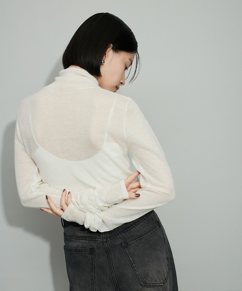 「ADAM ET ROPE'」 タートルネックニット FREE グリーン系その他 レディース_画像2