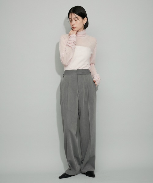 「ADAM ET ROPE'」 タートルネックニット FREE グリーン系その他 レディース_画像3