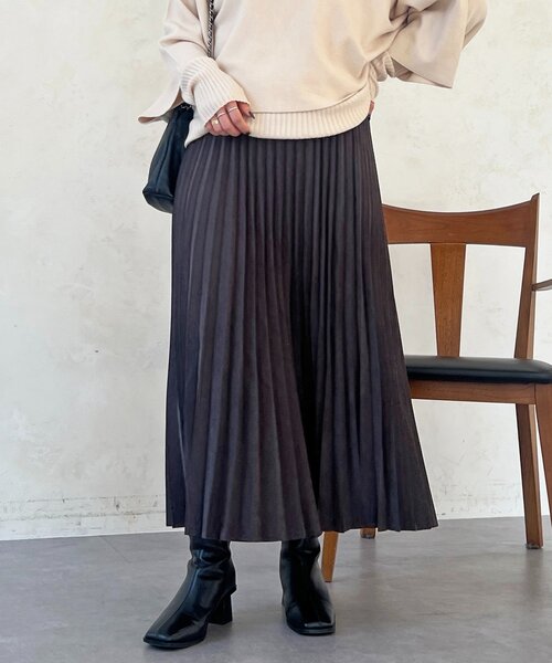 un dix cors（アンディコール） ロング スカート アコーディオン