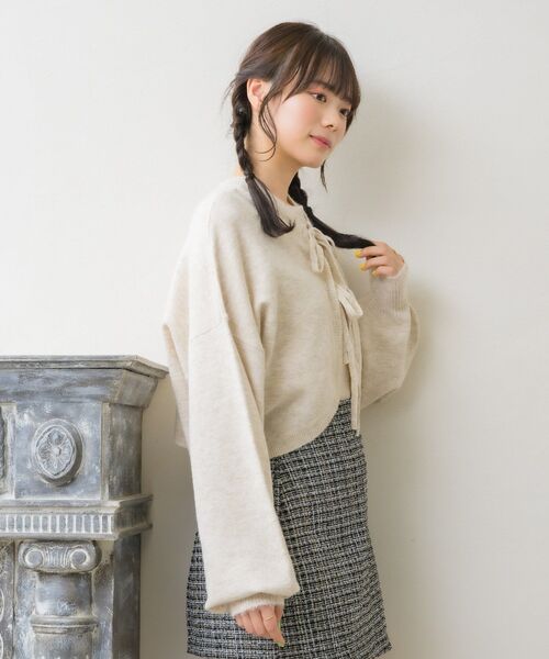 「ems excite」 ニットアンサンブル FREE ナチュラル レディース_画像3