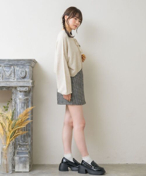 「ems excite」 ニットアンサンブル FREE ナチュラル レディース_画像7