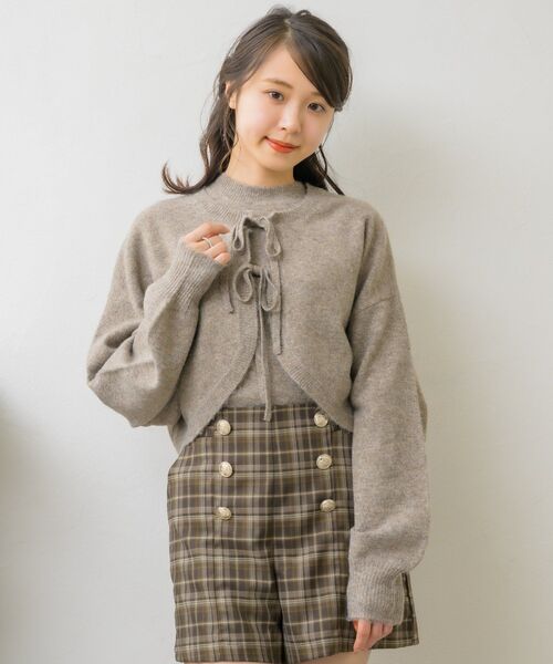 「ems excite」 ニットアンサンブル FREE ナチュラル レディース_画像9