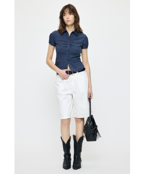 MOUSSY（マウジー） ブラウス シャツ SHORT SLEEVE FIT シャツ