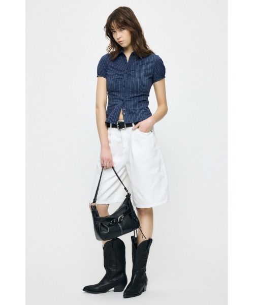MOUSSY（マウジー） ブラウス シャツ SHORT SLEEVE FIT シャツ