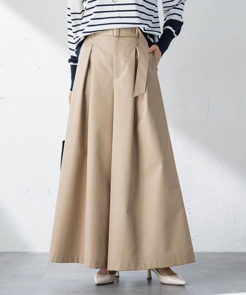 ワイドチノパンツ　ベージュ　36 LAUTREAMONT（ロートレアモン） ワイドパンツ チノパン スーパーワイド